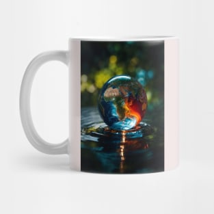 Earth inside a water drop Mug